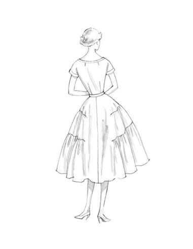 Patrón de vestido y cinturón - Vogue 9106