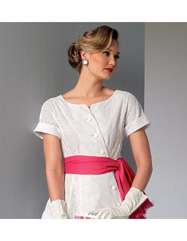 Patrón de vestido y cinturón - Vogue 9105