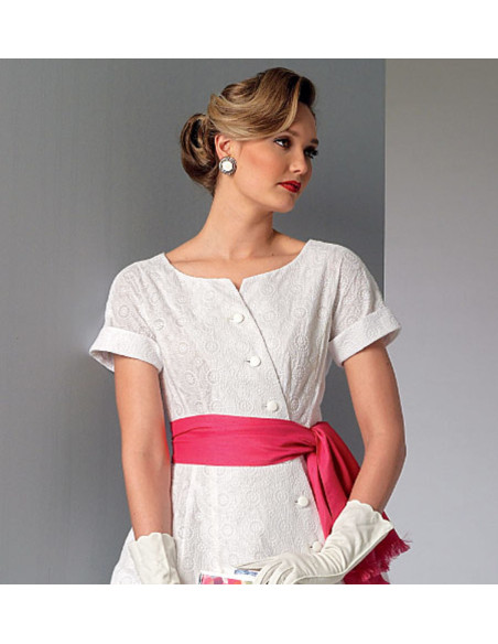 Patrón de vestido y cinturón - Vogue 9105