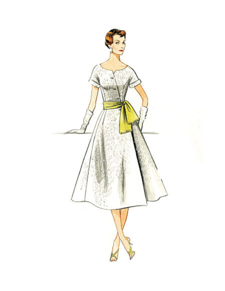 Patrón de vestido y cinturón - Vogue 9105