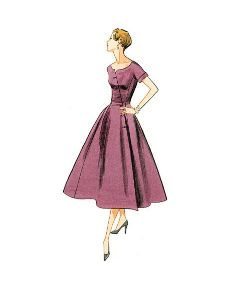 Patrón de vestido y cinturón - Vogue 9105