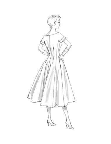 Patrón de vestido y cinturón - Vogue 9105