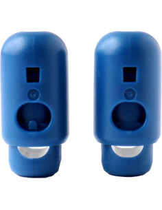 Juego de 2 topes de cordón YKK - Azul petróleo
