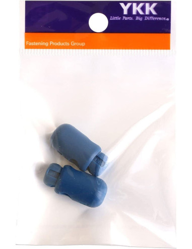 Juego de 2 topes de cordón YKK - Azul petróleo