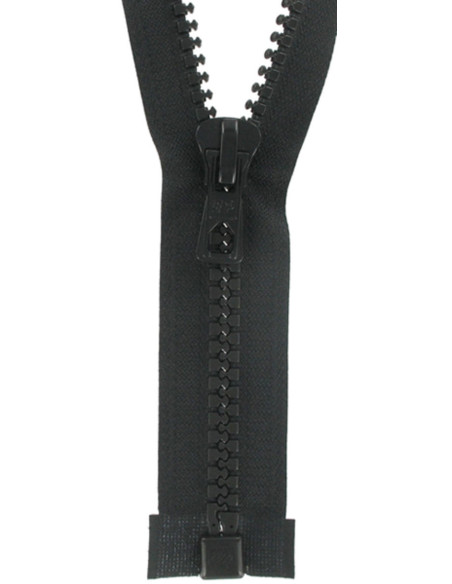 Cremallera separable sintética de malla gruesa - Negro