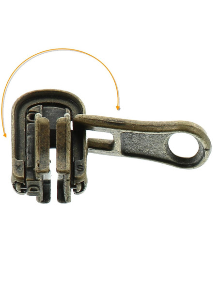 Doble cursor para cierre sintético de 6 mm - Bronce