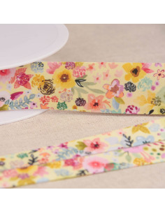 Sesgo flores - Amarillo