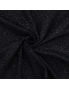 Tejido de doble gasa de algodón irisado - Negro