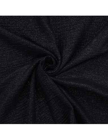 Tejido de doble gasa de algodón irisado - Negro