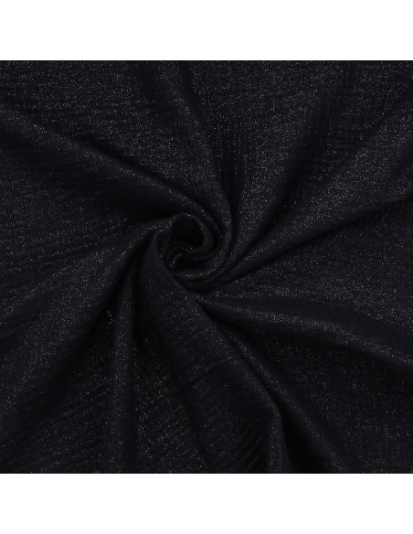 Tejido de doble gasa de algodón irisado - Negro