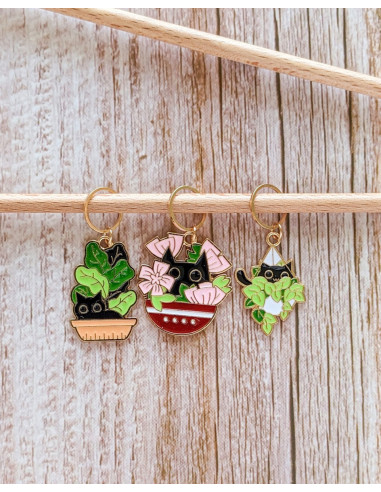 Conjunto de 3 marcadores de punto - Gatos salvajes