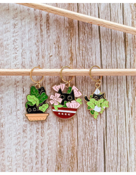 Conjunto de 3 marcadores de punto - Gatos salvajes