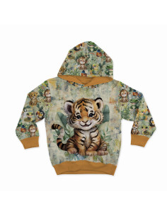 Panel de tela de sudadera ligera 40 cm x 50 cm - Tigre tropical 2