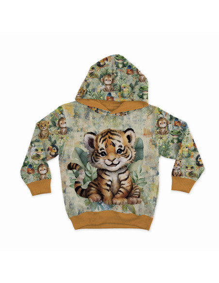 Panel de tela de sudadera ligera 40 cm x 50 cm - Tigre tropical