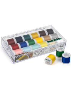 Caja de hilos de coser 200 m Aerofil Madeira 2