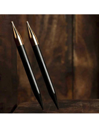 Puntas de agujas de madera de ébano Lantern Moon