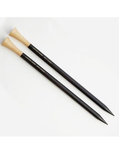 Agujas de tejer de madera de ébano 35 cm Lantern Moon