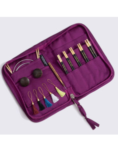 Estuche de agujas circulares de madera de ébano Grace Lantern Moon 2