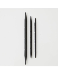 Agujas para trenzas de madera de ébano Lantern Moon 2