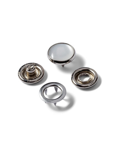 Recarga de 6 botones a presión de jersey de 12 mm Nacarado