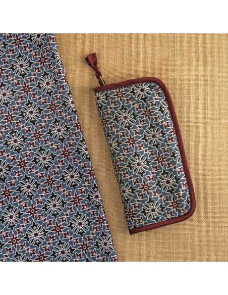 Estuche para agujas de tejer de doble punta Ajrak Lantern Moon