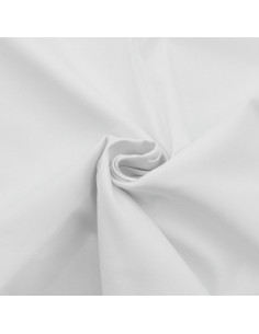 Tejido gabardina de algodón elástico - Blanco