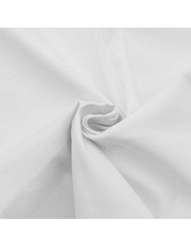 Tejido gabardina de algodón elástico - Blanco