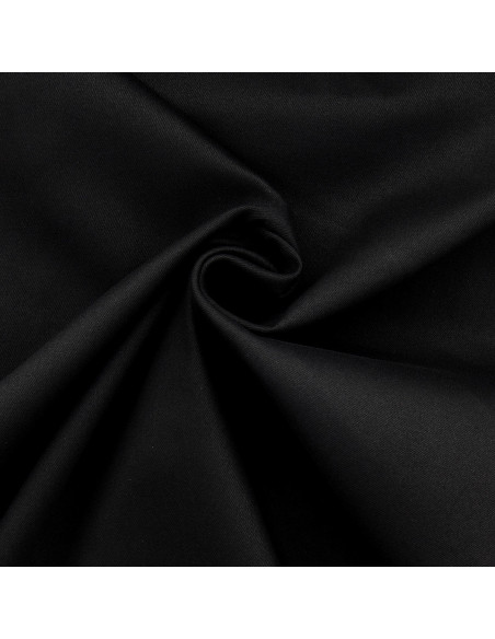 Tejido gabardina de algodón elástico - Negro