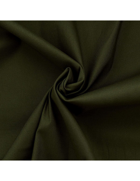 Tejido gabardina de algodón elástico - Verde musgo