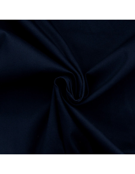 Tejido gabardina de algodón elástico - Azul marino