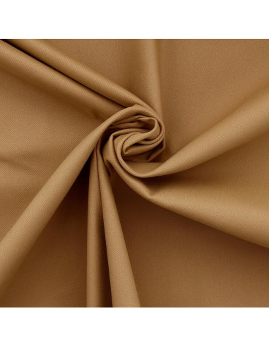 Tejido gabardina de algodón elástico - Beige dorado