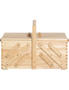 Trabajadora de costura en madera clara L