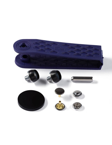 Caja de 24 remaches de 9 mm con herramienta - Plata y Negro