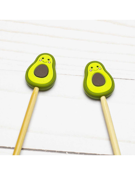 Tapones de malla para agujas de tejer - Aguacate