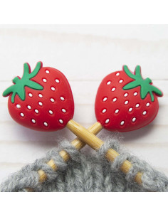 Tapones de malla para agujas de tejer - Fresas