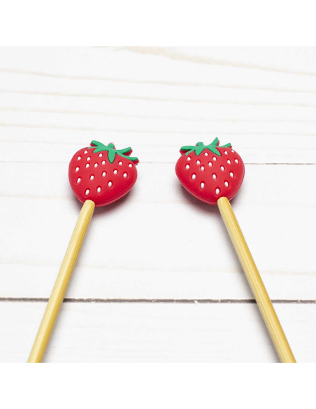 Tapones de malla para agujas de tejer - Fresas