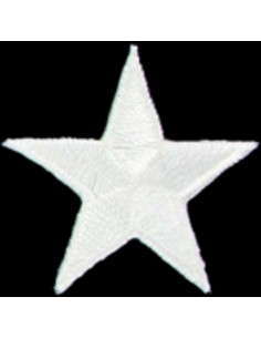 Parche termoadhesivo estrella blanca