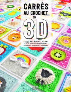 Libro de cuadrados de ganchillo en 3D