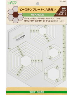 Plantilla de patchwork hexágonos Clover