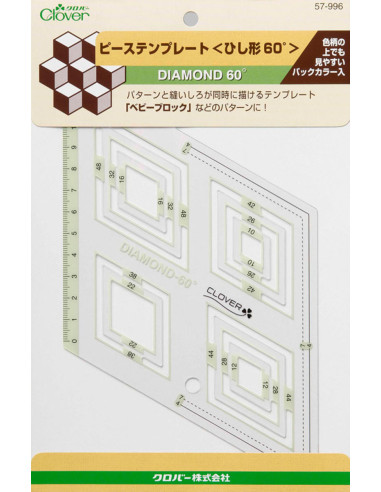 Plantilla de patchwork Diamond 60° Clover