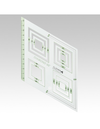 Plantilla de patchwork Diamond 60° Clover