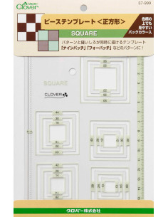 Plantilla de patchwork cuadrados Clover