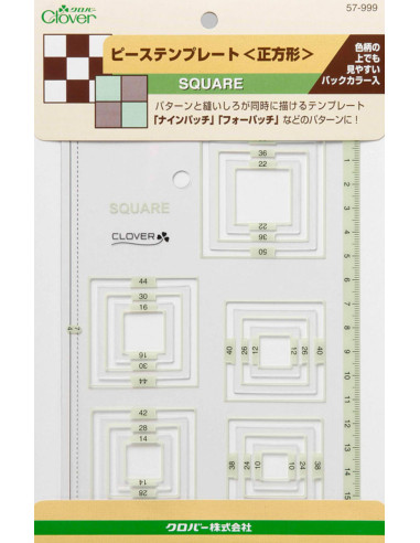 Plantilla de patchwork cuadrados Clover