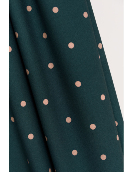 Tejido de crepé de viscosa Jolly Dots - Verde botella
