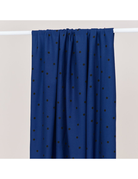 Tejido de crepé de viscosa Jolly Dots - Azul cobalto