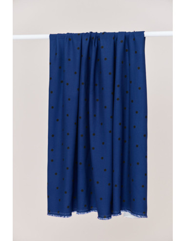 Tejido de crepé de viscosa Jolly Dots - Azul cobalto