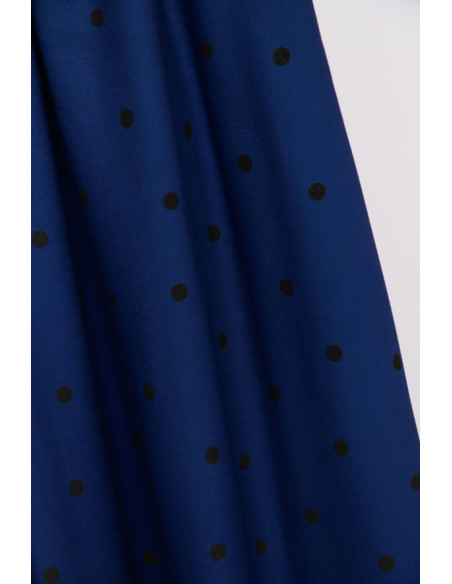 Tejido de crepé de viscosa Jolly Dots - Azul cobalto