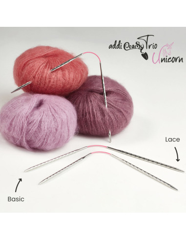 Juego de agujas addiCraSyTrio Unicorn Long