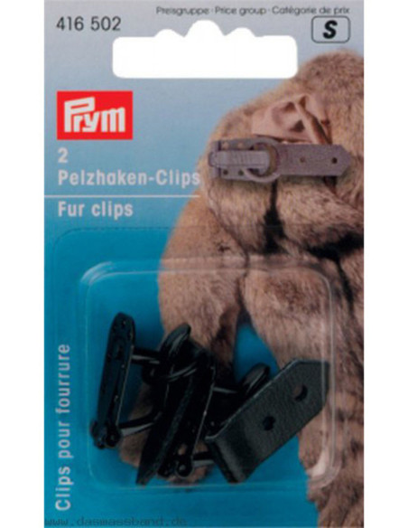 Clips para abrigos de piel - Negro