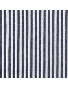 Tejido popelina de algodón - Rayas anchas - Azul marino 2